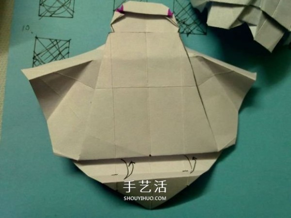 Mengshen Origami Tutorial Illustrated Steps of Folding the Cute Three-dimensional Damax