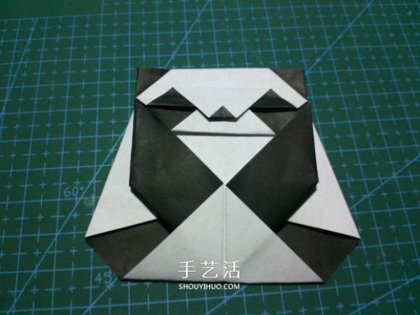 Fold a national treasure and come out! Illustration of the origami method of the cute giant panda