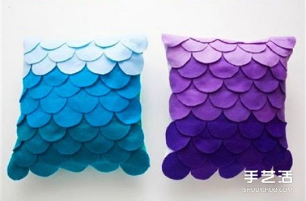 DIY production of homemade gradient patchwork pillows and personalized home fabric pillows