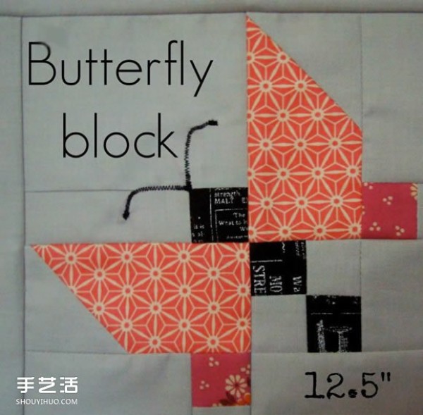 Handmade patchwork butterfly pattern tutorial, how to make a butterfly from patchwork