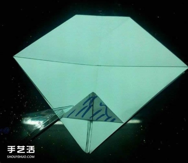 Handmade origami beautiful box illustration with paper crane packaging box folding method