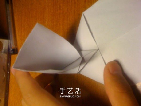 How to make origami crane rings, illustrated process