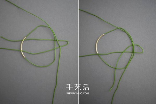 Simple and beautiful bracelet weaving method and golden tube bead bracelet weaving diagram