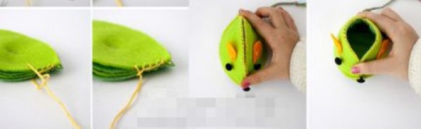 Non-woven fabric tutorial: Making a little mouse plush toy with fabric art