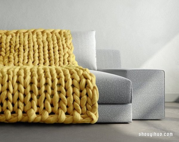 Anna Mo DIY super chunky knit quilt with merino wool