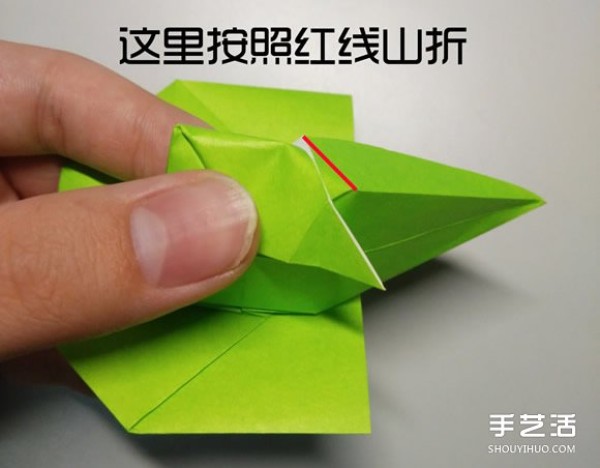 Three-dimensional duck origami step-by-step drawing and duck folding tutorial illustration