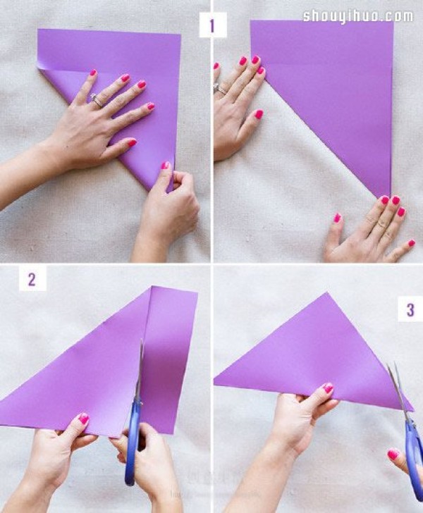 Simple origami three-dimensional triangle DIY geometric shape background wall