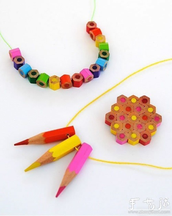 How to turn colored pencils into treasures and DIY beautiful necklaces