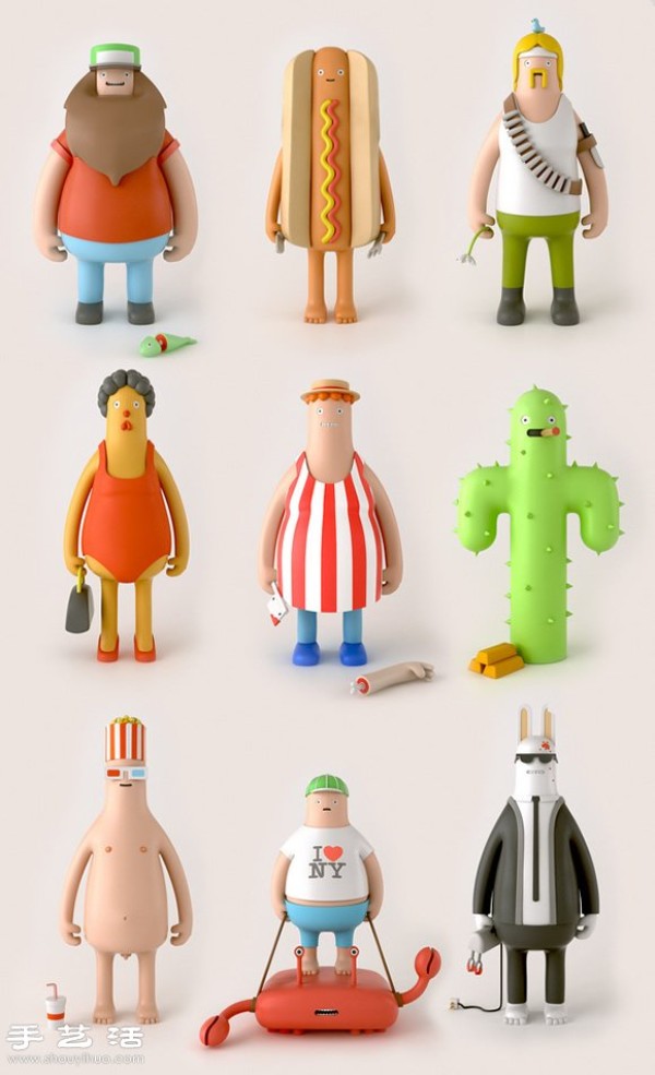 Appreciation of cute European and American style soft clay figurines