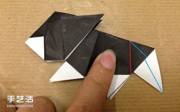 Small animal origami step-by-step diagram, using paper to fold small animals, illustrated method