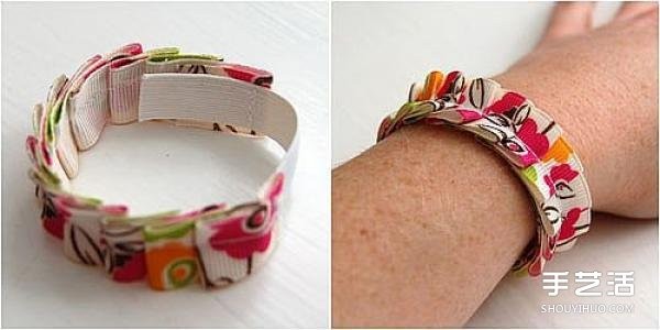 Pastoral Style Childrens Bracelet DIY Making Illustrated Tutorial Using Silk Ribbon