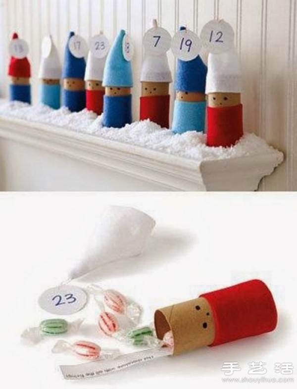 Using paper roll cores/roll paper tube wastes to make small handicrafts by hand