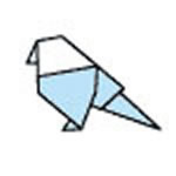 Simple handmade origami pigeons, a illustrated tutorial for young children to learn to fold pigeons