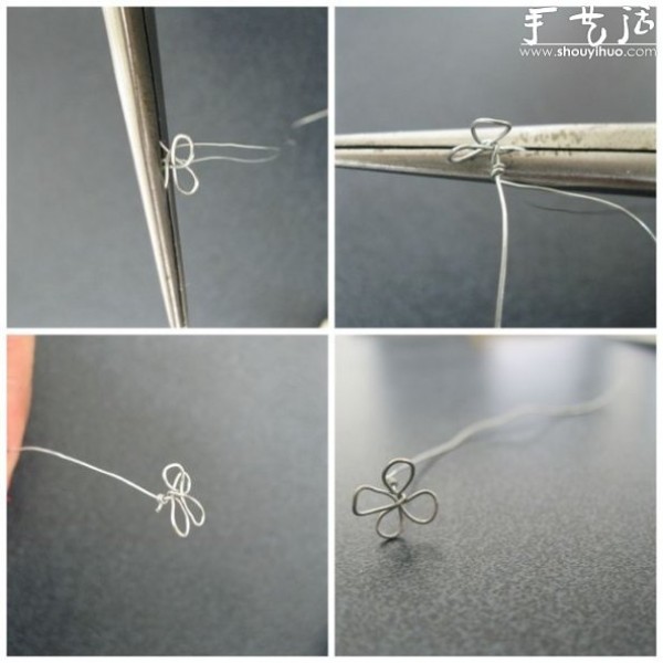 Tutorial of DIY small flower ring with iron wire