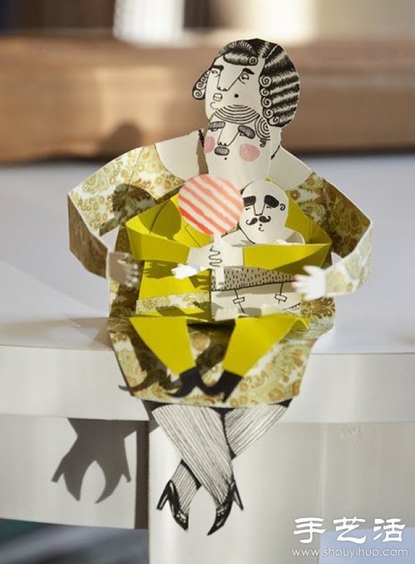 Interesting Paper Sculpture - A humorous and blessed little paper man