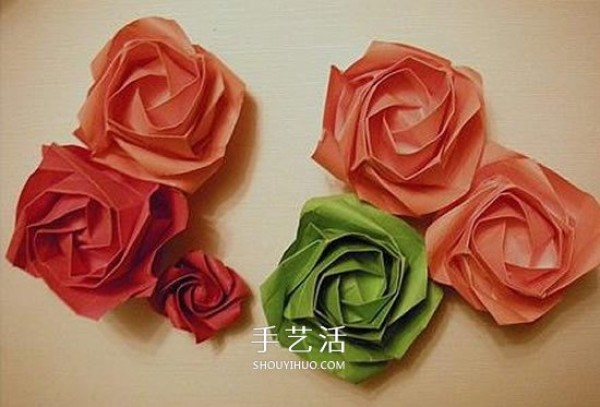 The detailed folding method of the new Kawasaki rose, how to fold the new Kawasaki rose tutorial