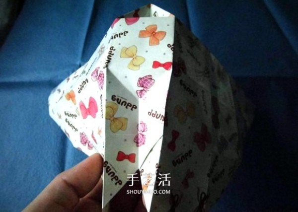 How to fold the exquisite eight-sided hydrangea gift box origami hydrangea gift box