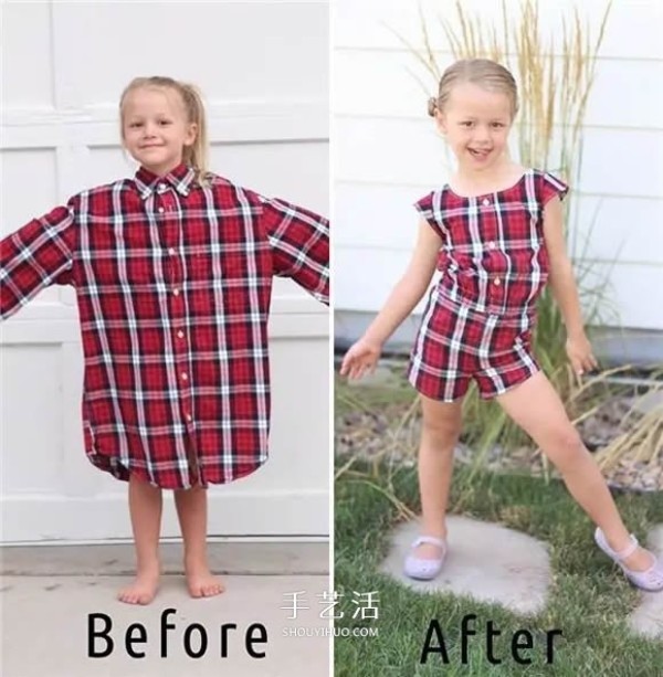 Ingenuity! Dads old shirt turned into beautiful skirt for daughter