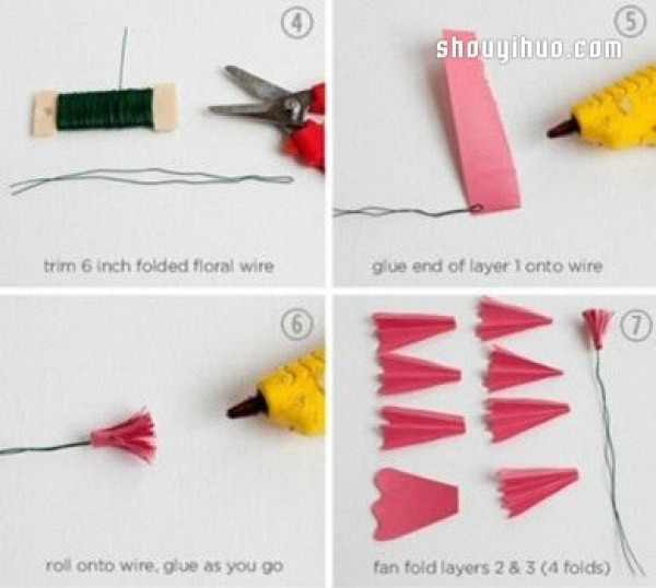 How to make beautiful red flowers, use cardboard to make illustrations