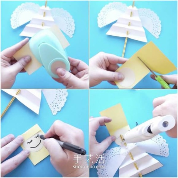 Tutorial on how to make handmade angel puppets in kindergarten