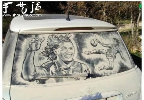 Creative graffiti on car windows