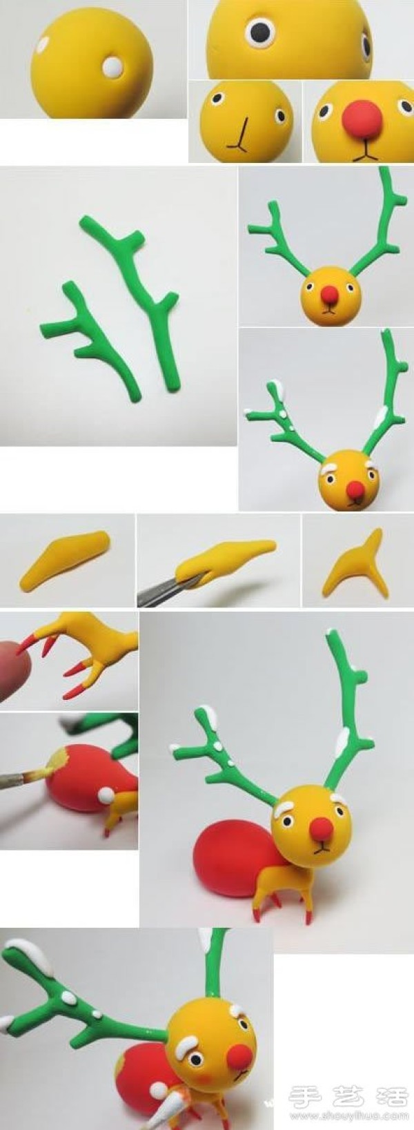 Illustrated Tutorial on Handmade Deer Doll Soft Clay