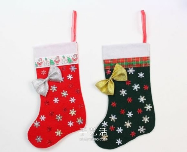 How to make non-woven Christmas socks, DIY handmade Christmas socks