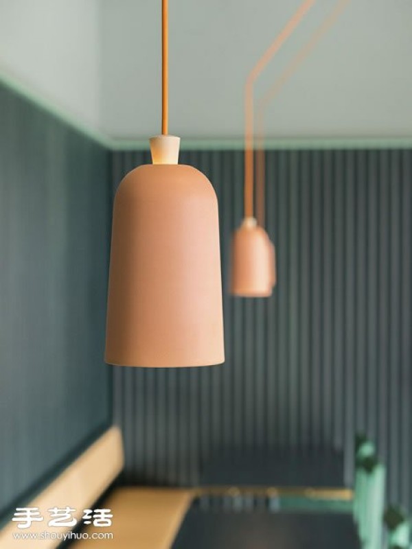 Swedish restaurant decoration design with pure Nordic colors, light and bright colors