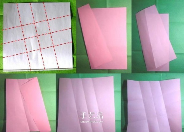 How to fold a wine glass rose and illustrate the process of handmade origami wine glass roses