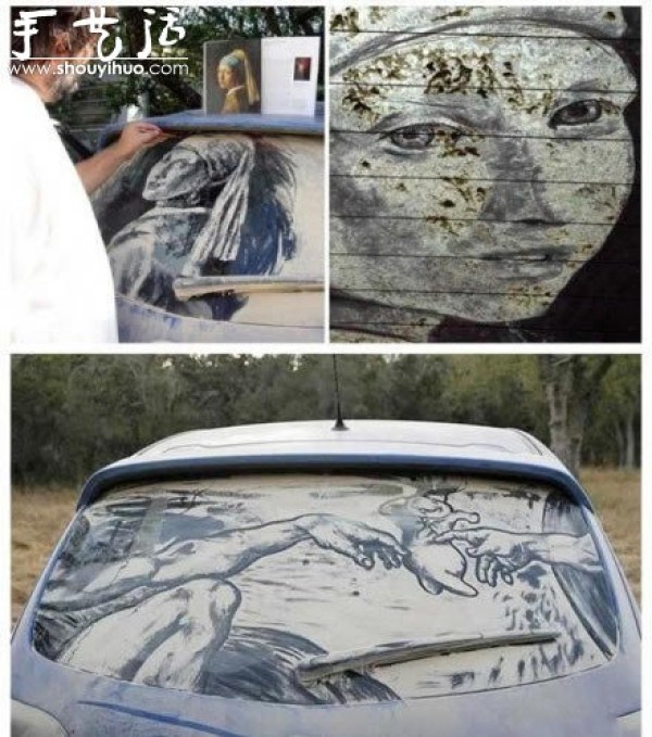 Creative graffiti on car windows