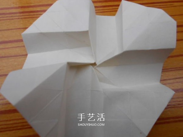 Origami Fukuyama Rose Illustration of Fukuyama Rose Folding Steps