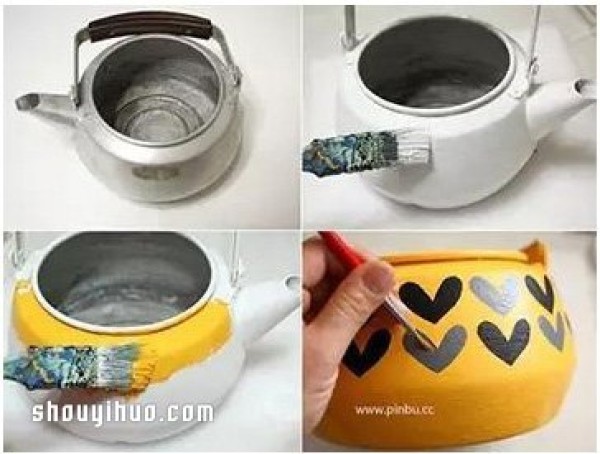 How to make DIY flower pots out of broken kettle waste