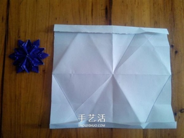 3D three-dimensional snowflake origami illustration, how to fold complex and exquisite snowflakes