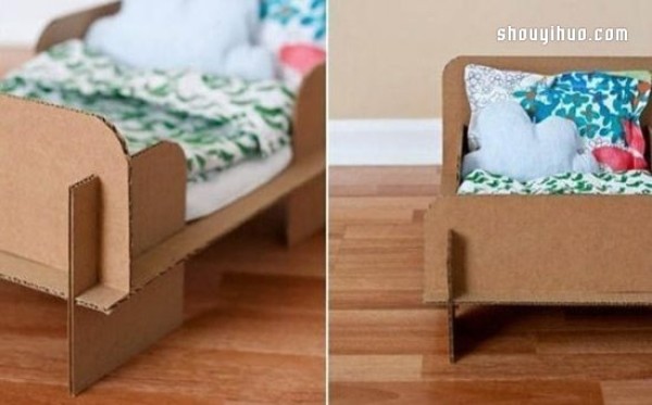 How to make a toy bed and play house props and toys using cardboard boxes and corrugated paper