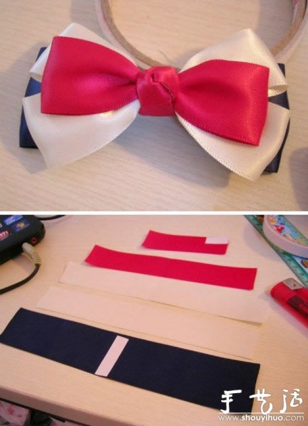 Handmade fabric production of beautiful bows