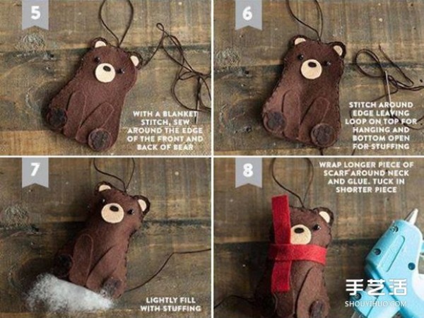 How to make cute leather bear pendant DIY with leather bear pendant