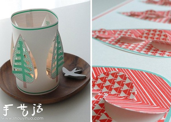 How to make paper-cutting candlestick covers by paper-cutting