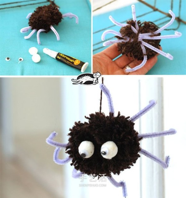 Halloween Props Making Illustrations Childrens Simple Spider Web Handmade