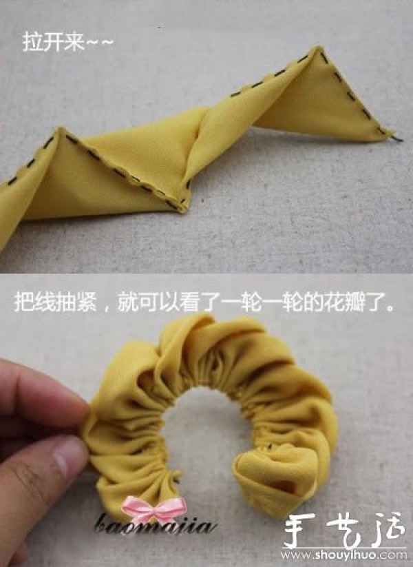 Handmade method of making beautiful hairpins with non-woven fabrics