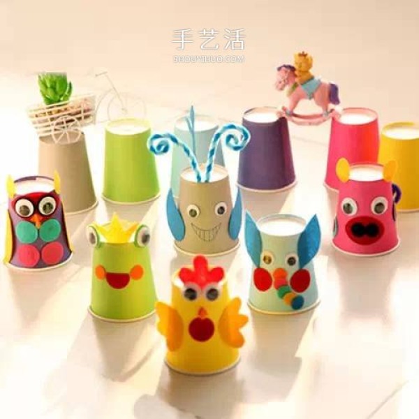 Creative paper cup handmade pictures, use paper cups to make cute little animals