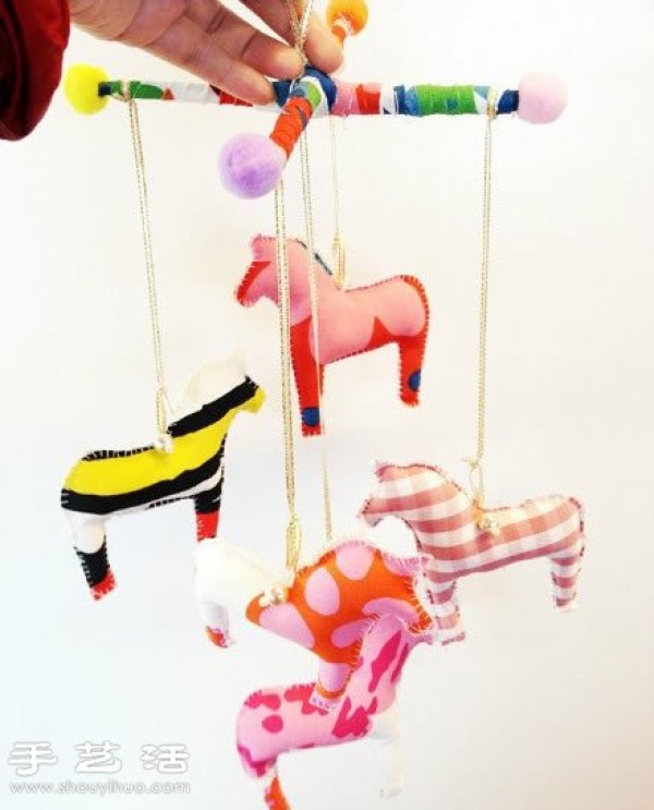 Cute horse wind chime toy fabric handmade tutorial