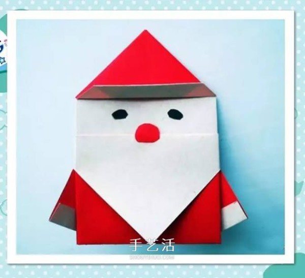 Tutorial for children to fold Santa Claus, simple and cute Santa Claus origami