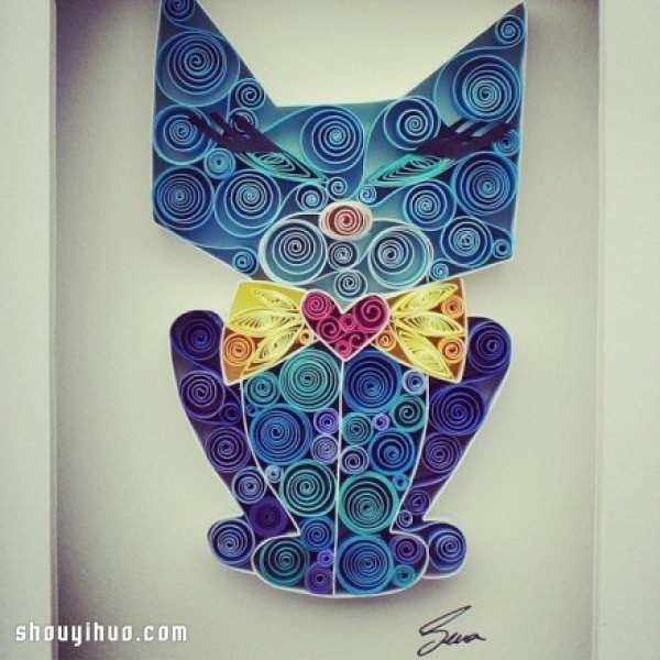 A set of aesthetic paper quilling art works that are so beautiful that you can