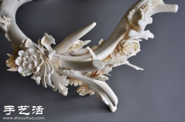 Skeleton + carving DIY exquisite bone carving art