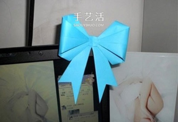 Bowknot origami step by step illustration, how to fold a bow that is simple and beautiful