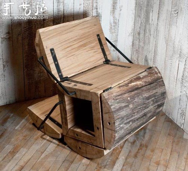 DIY Folding Seat from Waste Wood