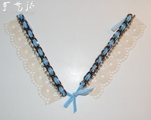 DIY Tutorial for Making Ribbon Lace Necklace