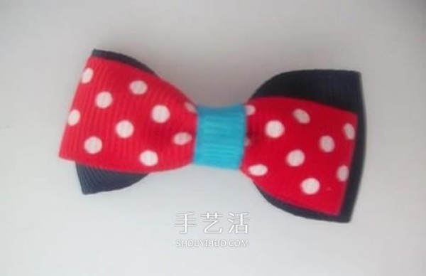 Homemade childrens bow hairpin, handmade DIY little girls bow hairpin