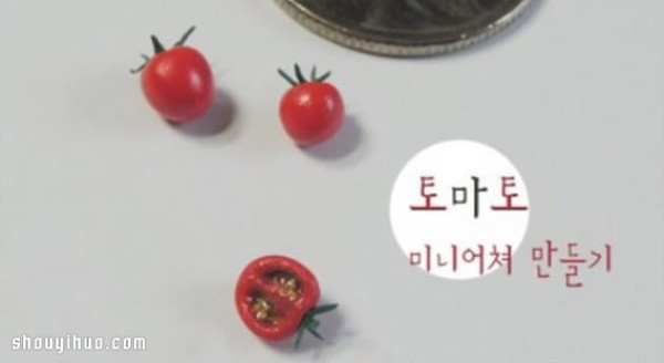 Ultra-light clay DIY hand-made mini cherry tomatoes and small tomatoes diagram