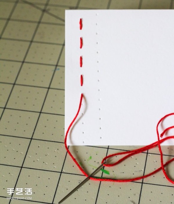 Handmade sewing method of greeting card, embroidery and decorative greeting card DIY tutorial